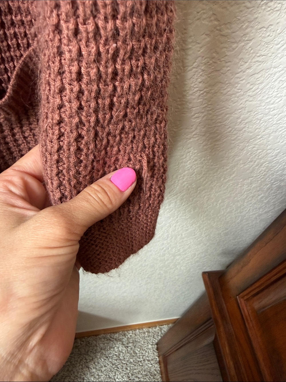 Maurices Knit Oversized Cardigan Rose Brown size Medium - Picture 2 of 7